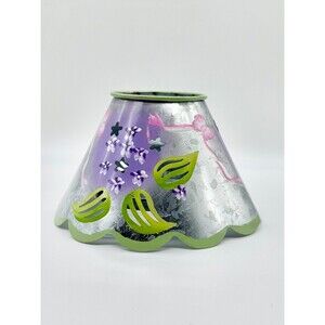 PARTYLITE #7728 LILAC Meadows Metal Shade For Jar Candle